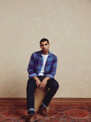 Crew Clothing Blue Kipling Flannel Check 100% Cotton Shirt - Image 1 of 5