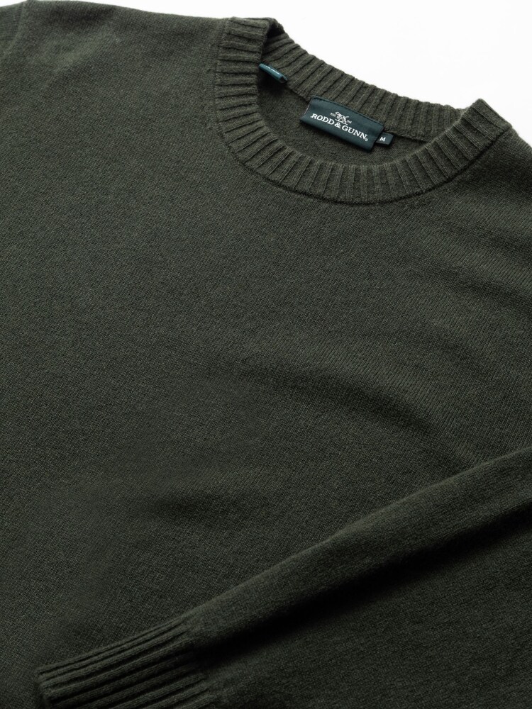 Rodd & Gunn Olive Green Stewart Island Knit Jumper - Image 6 of 6