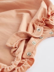 Pink/Cream Broderie Baby 100% Cotton Rompers 3 Pack - Image 10 of 11