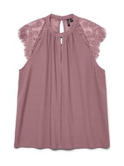 VERO MODA Purple Sleeveless Lace Trim Top - Image 5 of 5