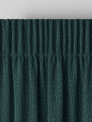 Dark Teal Green Chenille Made to Measure Curtains - Image 5 of 9
