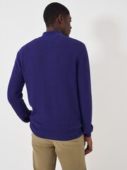 Crew Clothing Waffle Sitch Half Zip Knit Jumper - Image 1 of 4