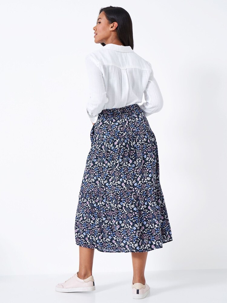 Crew Clothing Pleated Floral Skirt - Image 2 of 5 Crew Clothing Pleated Floral Skirt - Image 2 of 5