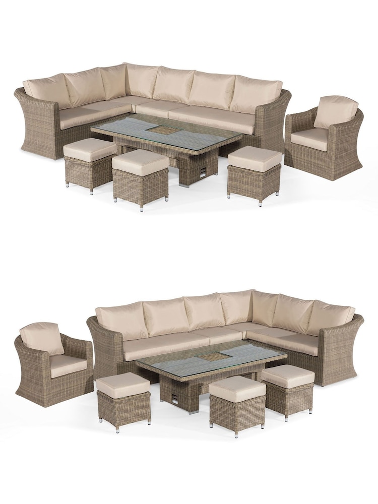 Maze Natural Garden The Winchester Deluxe Corner Dining With Rising Table - Image 5 of 5
