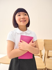 Grey 2-In-1 Short Sleeve School Pinafore Dress (3-14yrs) - Image 2 of 7