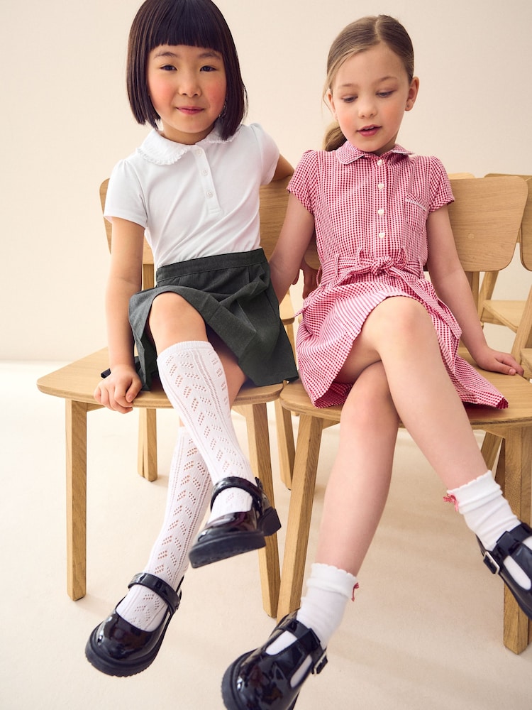 Grey 2-In-1 Short Sleeve School Pinafore Dress (3-14yrs) - Image 3 of 8