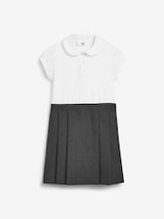 Grey 2-In-1 Short Sleeve School Pinafore Dress (3-14yrs) - Image 6 of 7