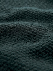 Green Regular Signature Lambswool Textured Crew Jumper - Image 9 of 10