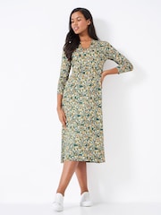 Crew Clothing Emi Jersey Dress 3/4 Sleeve - Image 1 of 5