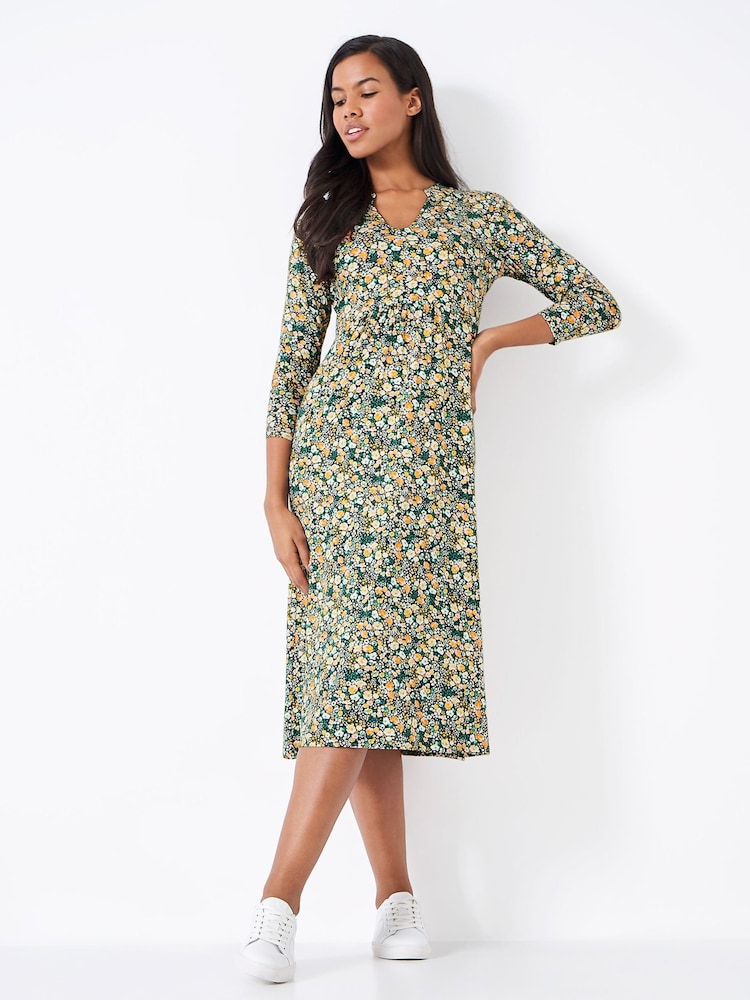 Crew Clothing Emi Jersey Dress 3/4 Sleeve - Image 1 of 5