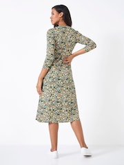 Crew Clothing Emi Jersey Dress 3/4 Sleeve - Image 2 of 5