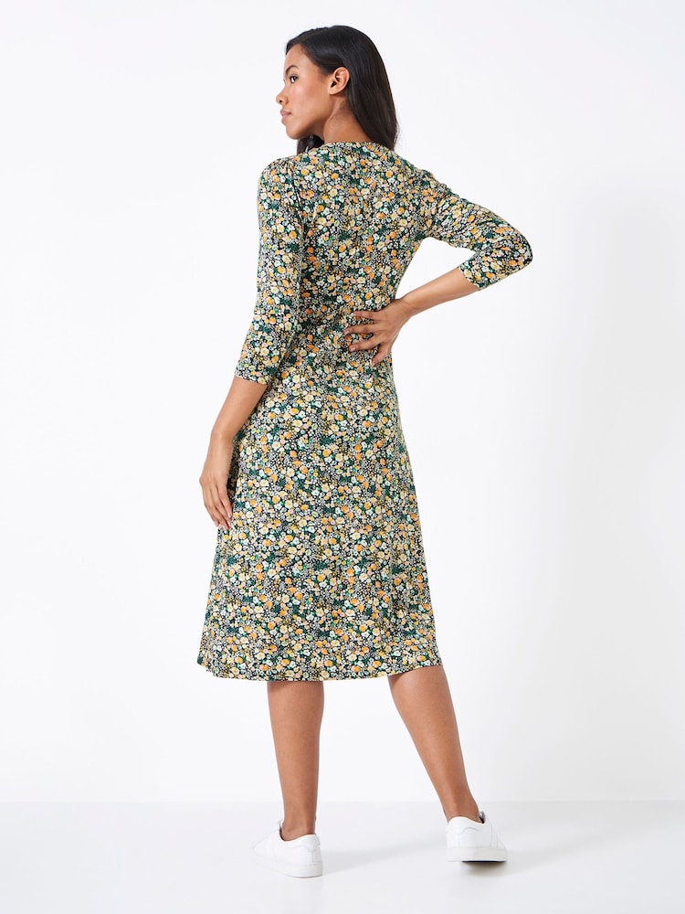 Crew Clothing Emi Jersey Dress 3/4 Sleeve - Image 2 of 5