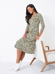 Crew Clothing Emi Jersey Dress 3/4 Sleeve - Image 3 of 5