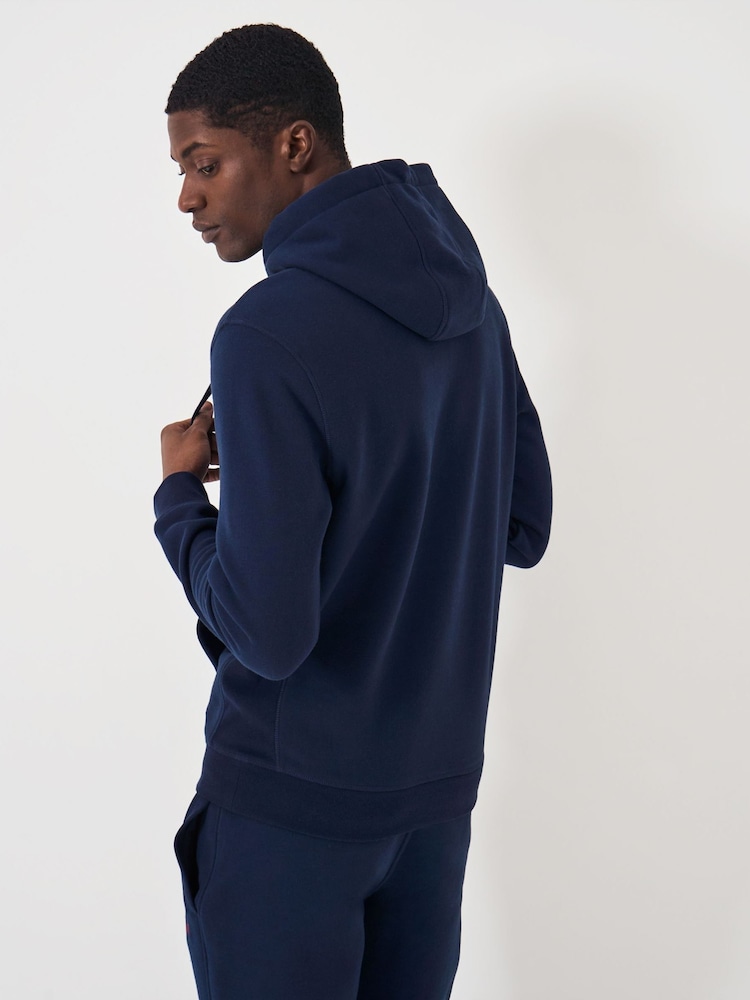 Crew Clothing Blue Crossed Oars Hoodie - Image 2 of 5