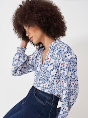 Crew Clothing Frill Neck Floral Blouse - Image 4 of 6