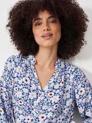 Crew Clothing Frill Neck Floral Blouse - Image 5 of 6