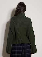Apricot Green Chunky Knit Roll Neck Jumper - Image 2 of 4