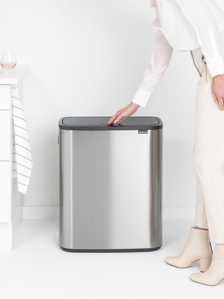 Brabantia Matt Steel Fingerprint Proof Bo Touch 60L Bin - Image 2 of 5