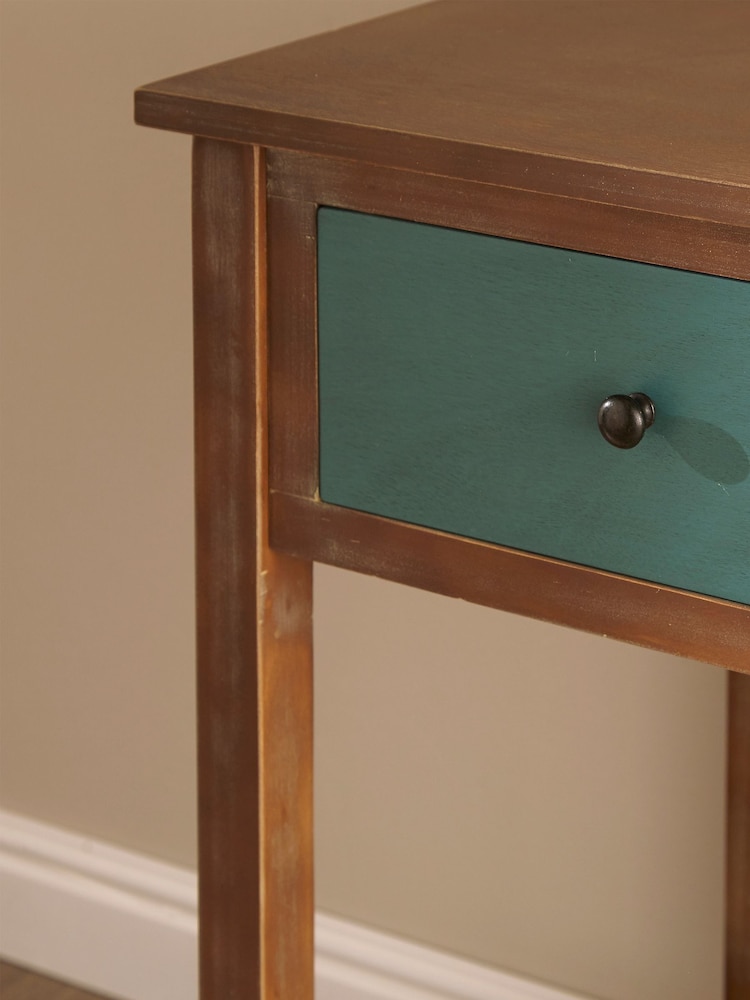 Pacific Multicoloured Pine Wood 3 Drawer Desk - Image 2 of 6