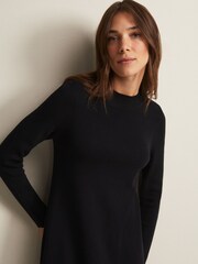 Phase Eight Black Fine Knit Vickie Mini Dress - Image 4 of 6