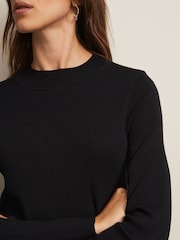Phase Eight Black Fine Knit Vickie Mini Dress - Image 5 of 6