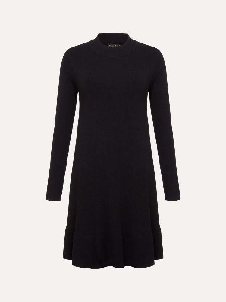 Phase Eight Black Fine Knit Vickie Mini Dress - Image 6 of 6