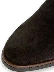 Dune London Black Tropic Over The Knee Suede Stretch Boots - Image 5 of 6