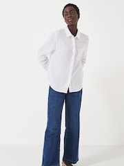 Crew Clothing White Relaxed Fit Harlie 100% Cotton Shirt - Image 3 of 5