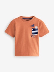 Orange/Marineblau - Kurzarm-T-Shirts mit Figuren aus 100 % Baumwolle im 3er-Pack (3M.–7J.) - Bild 4 von 6