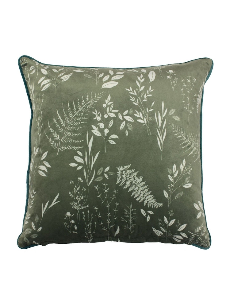 furn. Sage Green Fearne Botanical Polyester Filled Cushion - Image 1 of 2