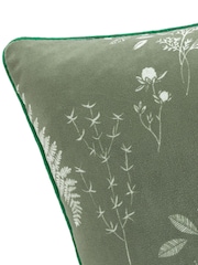 furn. Sage Green Fearne Botanical Polyester Filled Cushion - Image 3 of 6