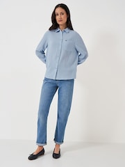 Crew Clothing Blue Relaxed Fit Harlie 100% Cotton Shirt - Image 1 of 5