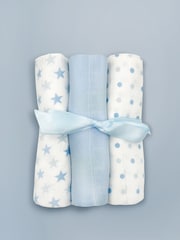 Babyblooms Baby Blue 100% Cotton Welcome Hamper with Frankie Bear Soft Toy - Image 6 of 8