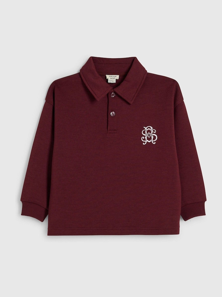 River Island Red Scuba Rugby Sweatshirt - Image 1 of 4