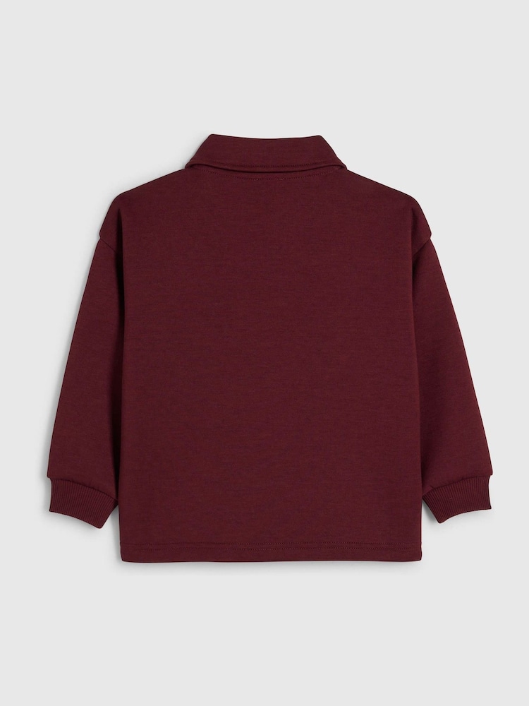 River Island Red Scuba Rugby Sweatshirt - Image 2 of 4
