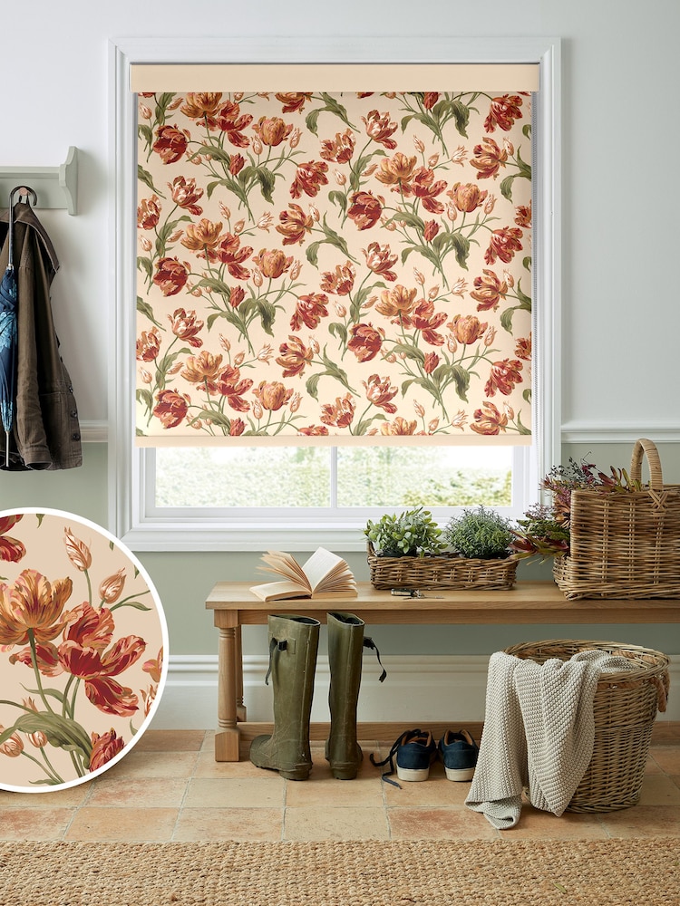 Laura Ashley Red Gosford Cranberry Made To Measure Roller Blind - Image 1 of 6