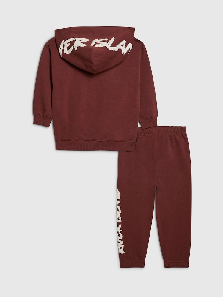 River Island Orange River Logo Hoodie & Joggers Set - Image 2 of 2