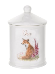 Royal Worcester Wrendale White Fox Tea Storage Jar - Image 2 of 2