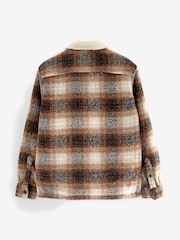 Rust Brown Borg Lined Shacket - Image 10 of 13