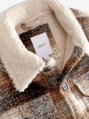 Rust Brown Borg Lined Shacket - Image 12 of 13
