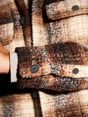 Rust Brown Borg Lined Shacket - Image 13 of 13