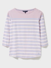 Crew Clothing Company Pink Multi 100% Cotton Essential Breton Stripe Top - Image 5 of 5