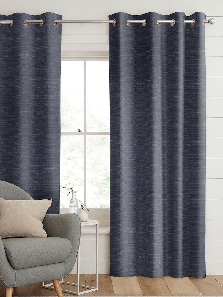 Indigo Blue Voyage Maison Jasper Made To Measure Curtains - Image 1 of 8