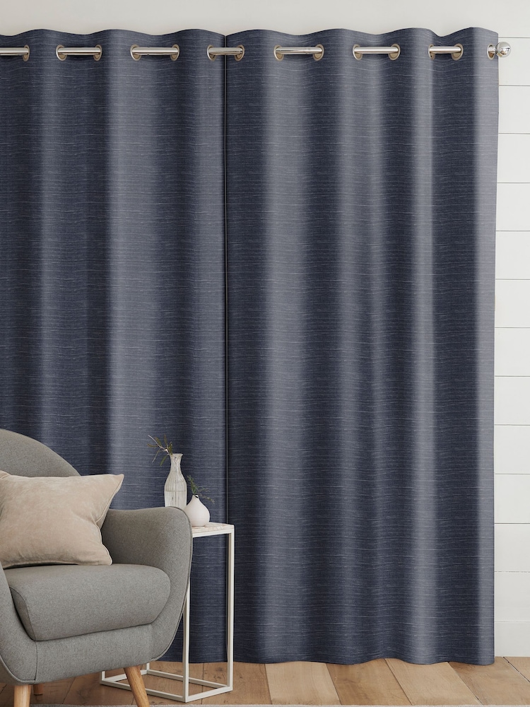 Indigo Blue Voyage Maison Jasper Made To Measure Curtains - Image 2 of 8