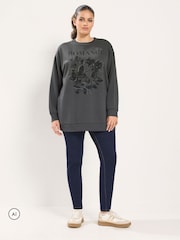 Yours Curve 'Romance' Studded Sweatshirt - Изображение 2 6
