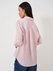 Crew Clothing Pink Relaxed Fit Harlie 100% Cotton Shirt - Image 2 of 5