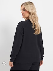Yours Curve Black Knitted Bomber Jacket - Image 4 of 7
