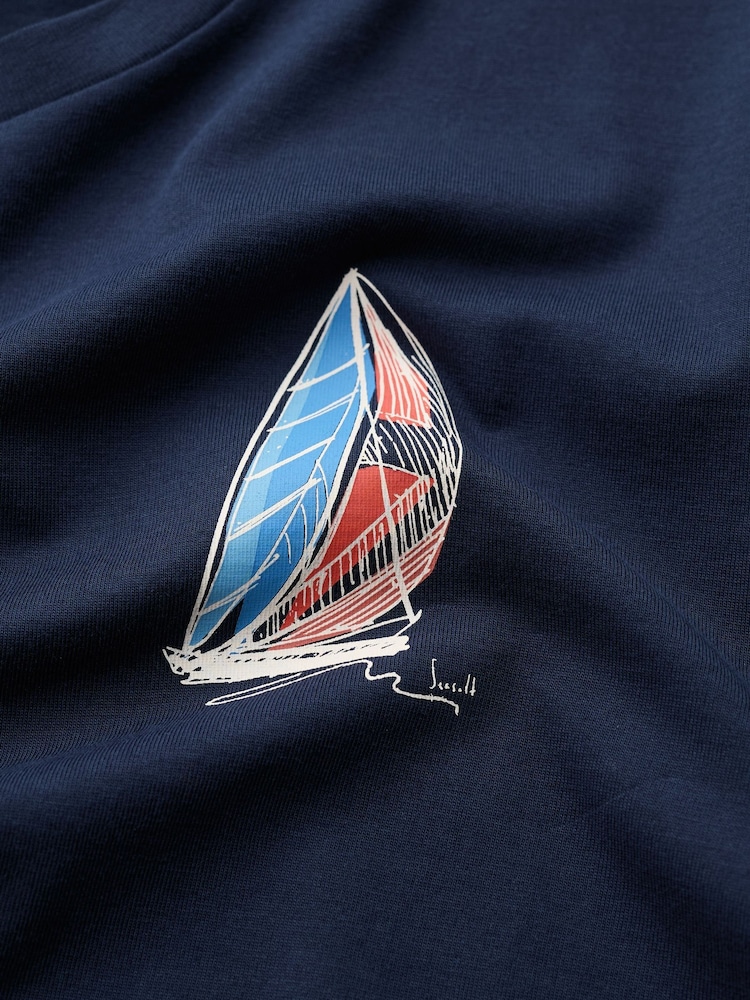 Seasalt Cornwall Blue Loggerhead T-Shirt - Image 5 of 5 Seasalt Cornwall Blue Loggerhead T-Shirt - Image 5 of 5