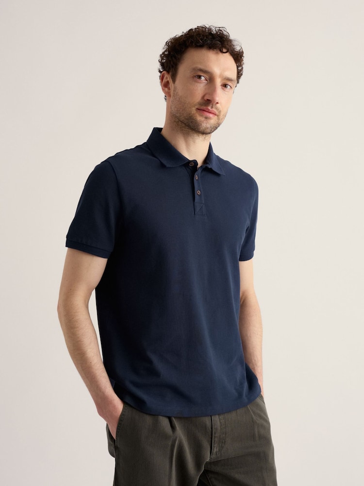 Seasalt Cornwall Navy Blue Balefire Polo Shirt - Image 1 of 5