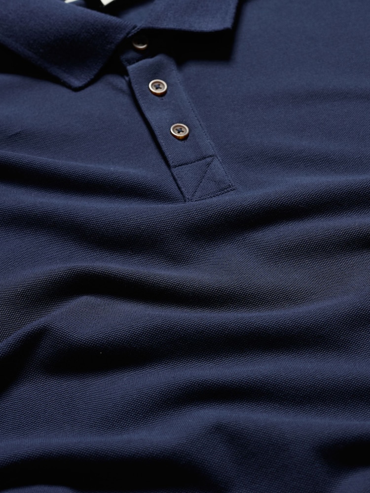 Seasalt Cornwall Navy Blue Balefire Polo Shirt - Image 5 of 5